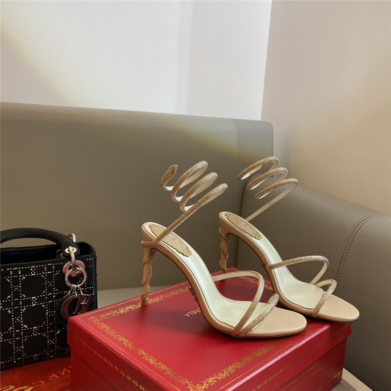 Best Replica Rene Caovilla Dupe Snake Band Sandals - Colareps