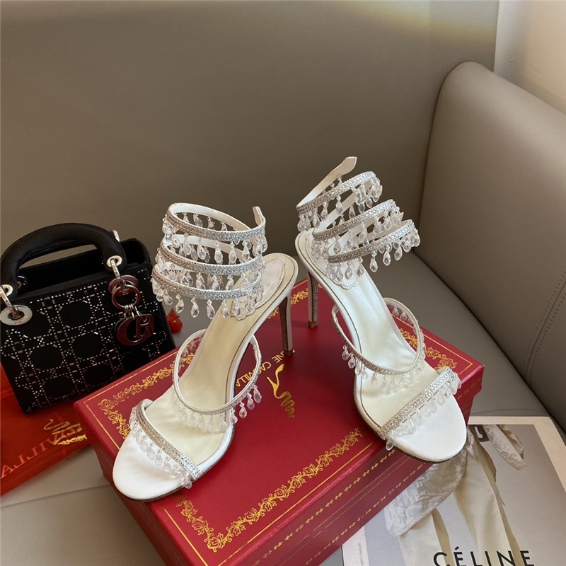 Best Replica Rene Caovilla Classic Snake Wrap Sandals - Colareps