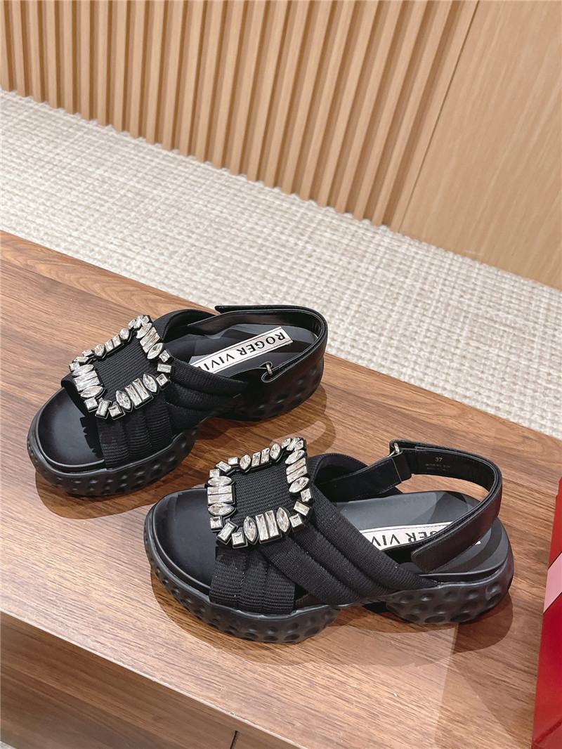 Best Replica Roger vivier diamond buckle platform sandals - Colareps