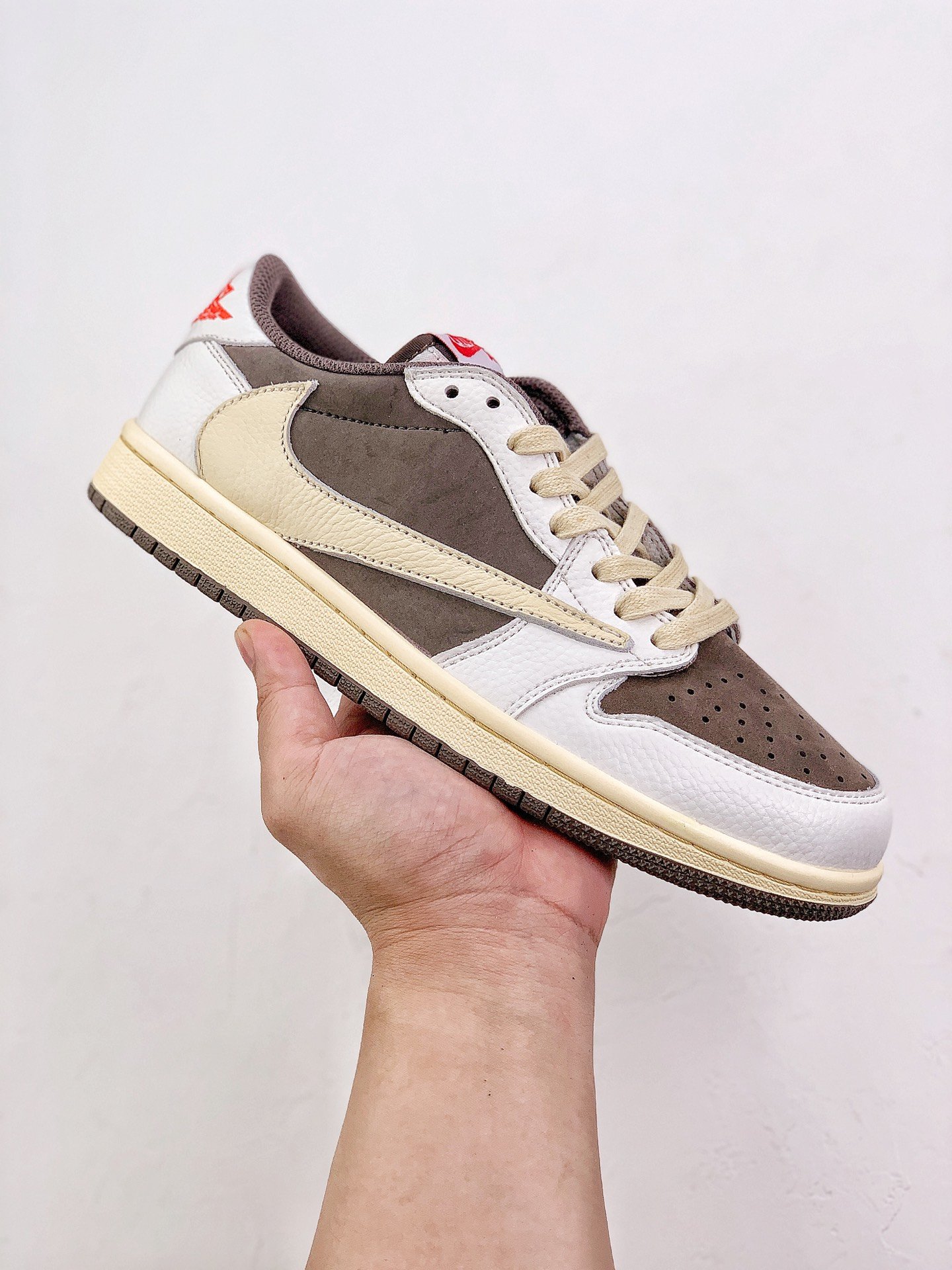 Best Replica Travis Scott Reverse Mocha AJ1 Low Extended size - Colareps