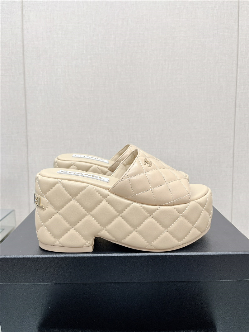 Best Replica Chanel rhombus water platform platform slippers - Colareps
