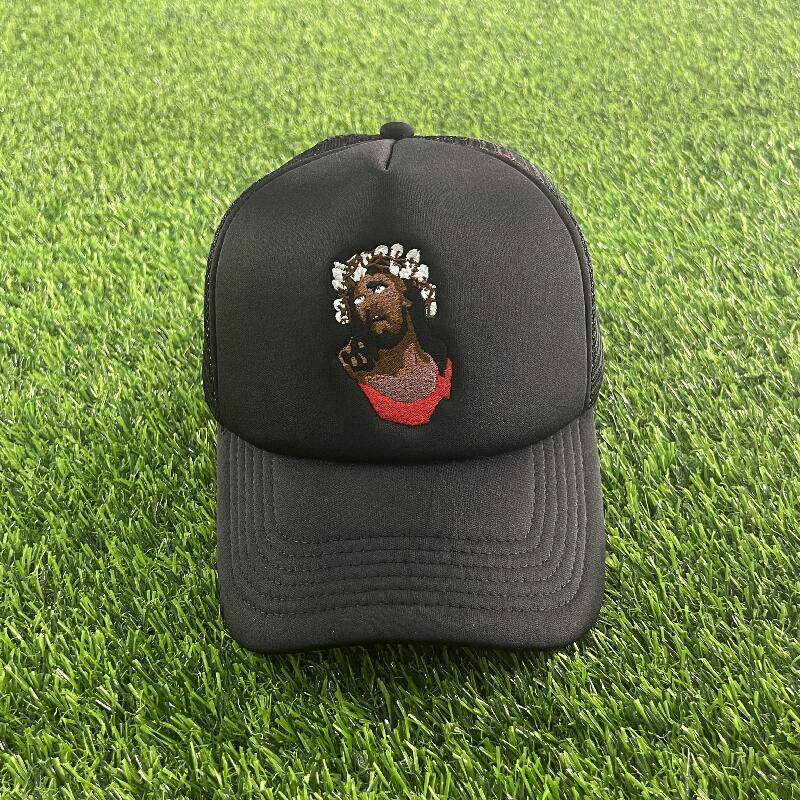 Best Replica Replica Denim Tears Jesus embroidered trucker hat - Colareps