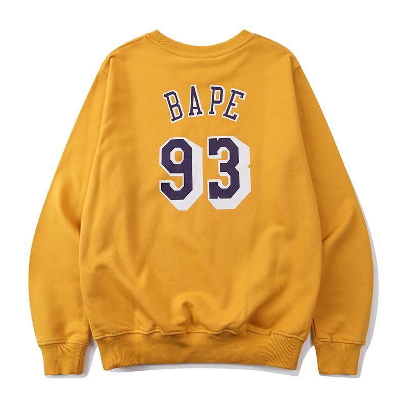 Best Replica Bape Lakers Crewneck Pullover Hoodie - Colareps