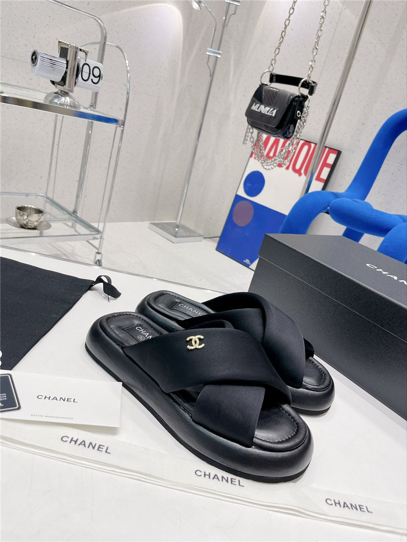 Best Replica chanel cross strap slippers - Colareps