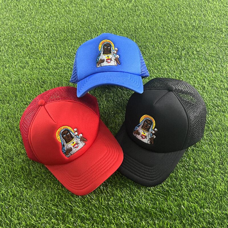 Best Replica Replica Denim Tears Our Lady Embroidered Trucker Hat - Colareps