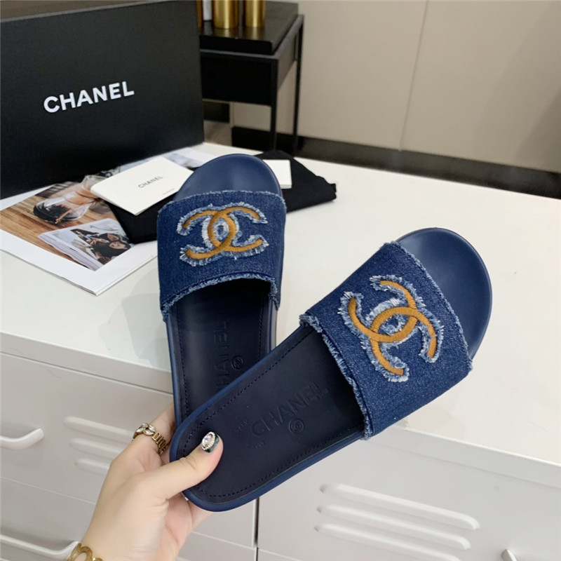 Best Replica CHANEL denim sandals slippers - Colareps