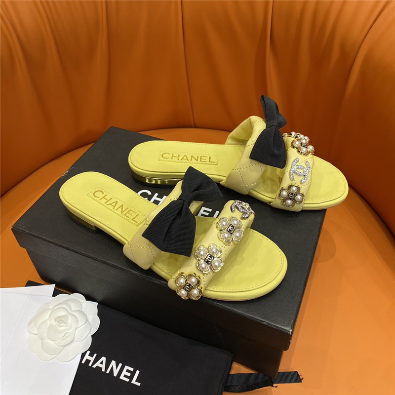 Best Replica chanel embroidered logo slippers - Colareps