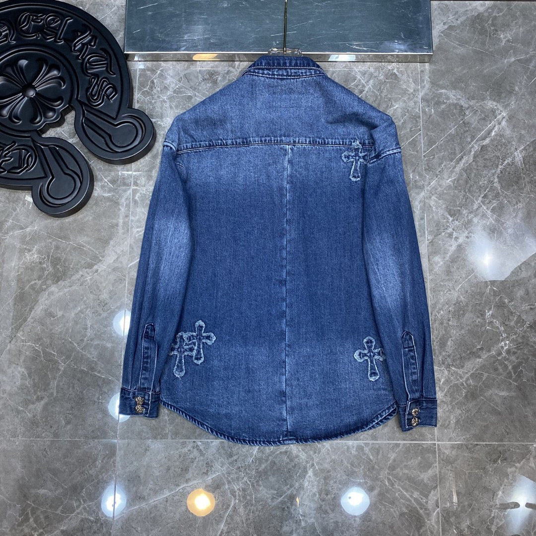 Best Replica Chrome Hearts Denim Shirt - Colareps