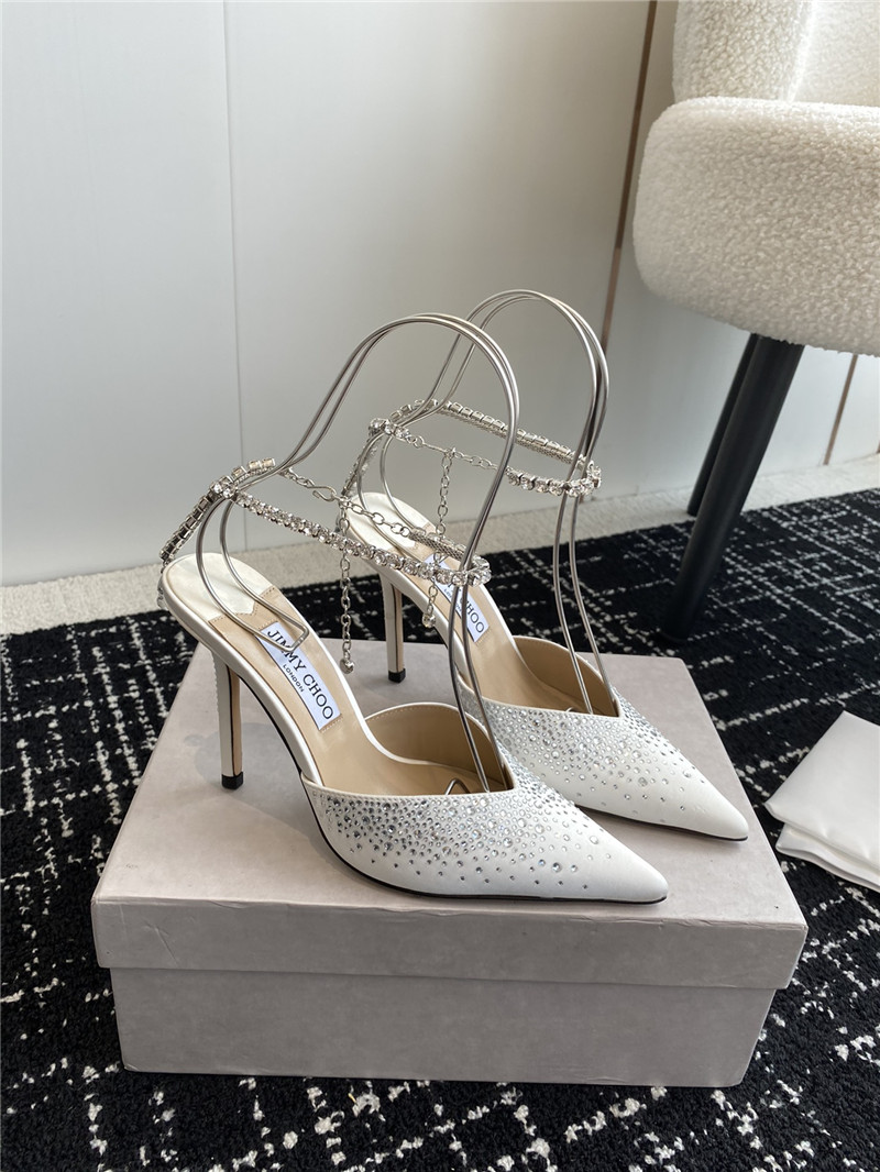 Best Replica Jimmy Choo Square Buckle Drill Point Half Drag - Colareps