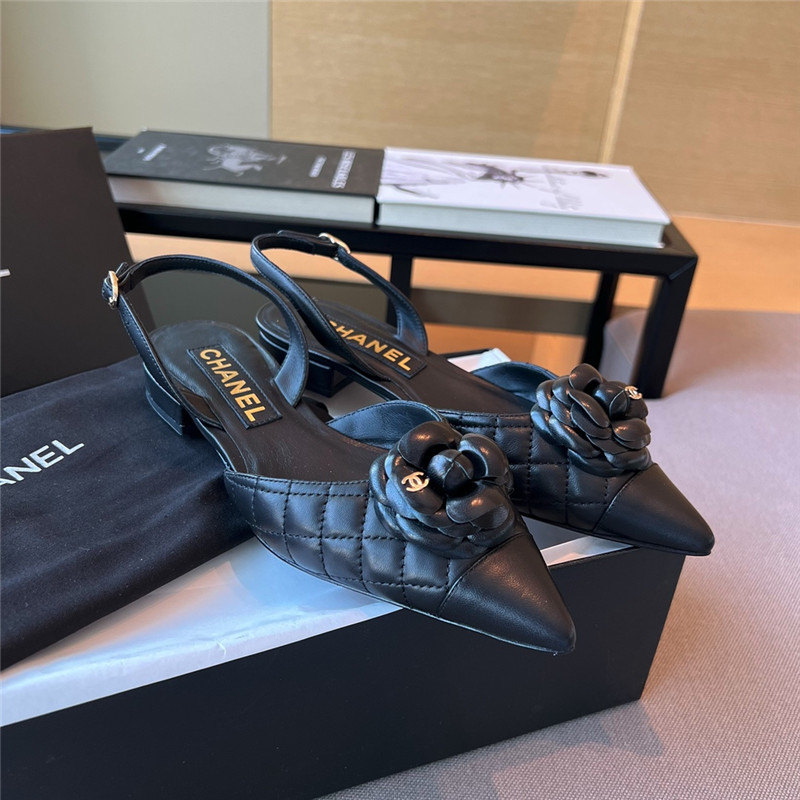 Best Replica chanel camellia pointed toe sandals - Colareps