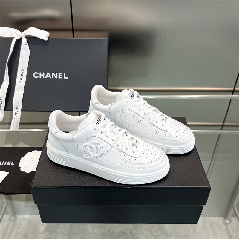 Best Replica Chanel new full leather panda color casual sneakers - Colareps