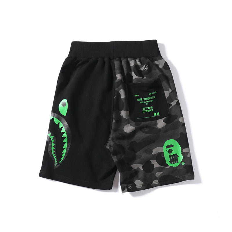 Best Replica BAPE x Undefeated Shorts Shark Camo Green Pants HDCP8707 - Colareps