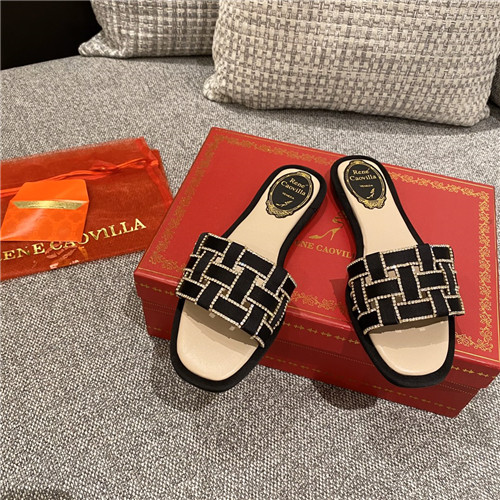 Best Replica rene caovilla flat slippers - Colareps