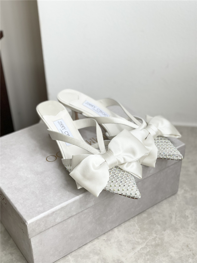 Best Replica jimmy choo bow heels dupe bow-embellished sandals - Colareps