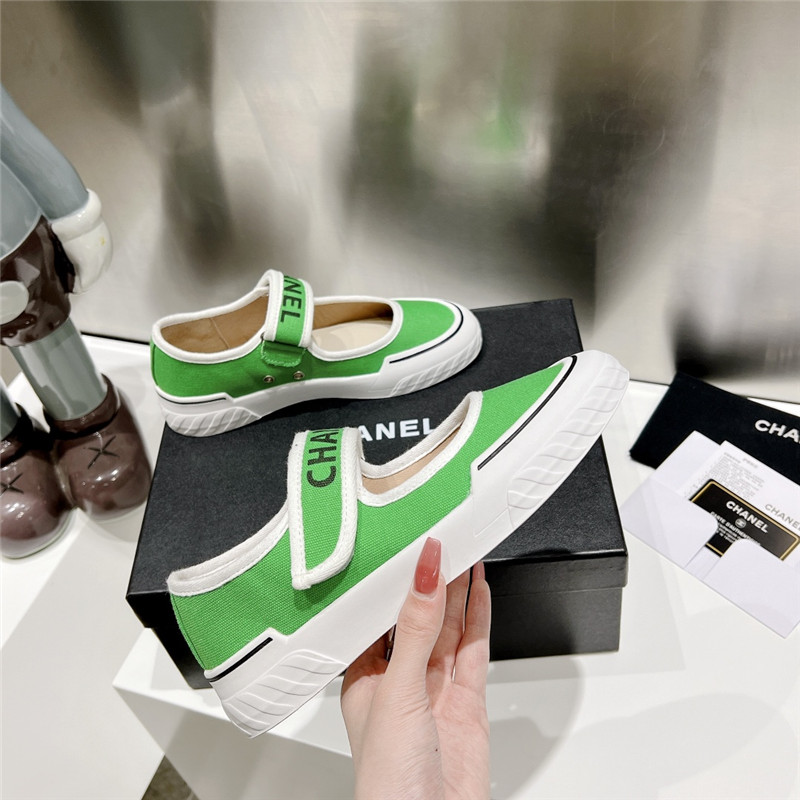 Best Replica Chanel second-hand Velcro platform canvas shoes - Colareps