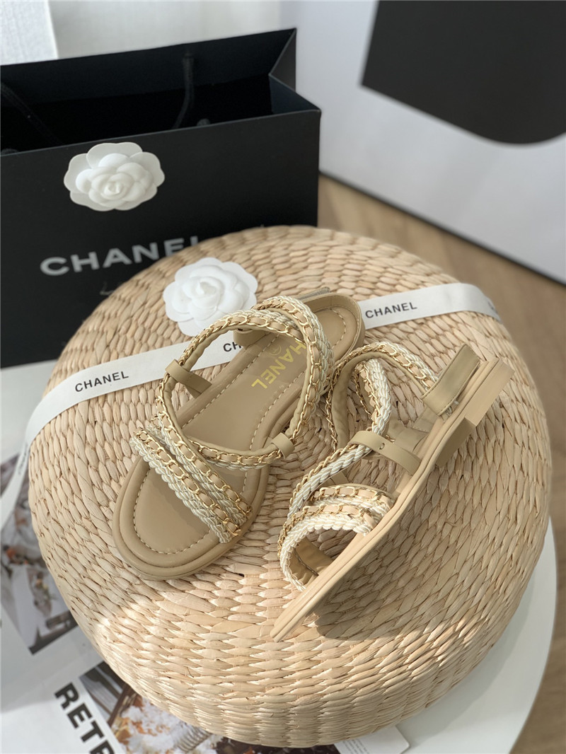 Best Replica chanel braided chain sandals - Colareps