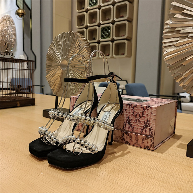 Best Replica jimmy choo high heel diamond chain sandals - Colareps