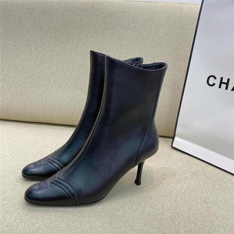 Best Replica chanel high-heeled pointed boots - Colareps