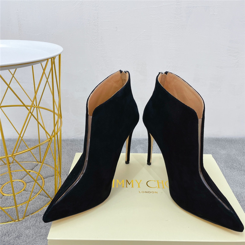 Best Replica Jimmy Choo Pearl Heels Dupe pointed toe heeled booties - Colareps