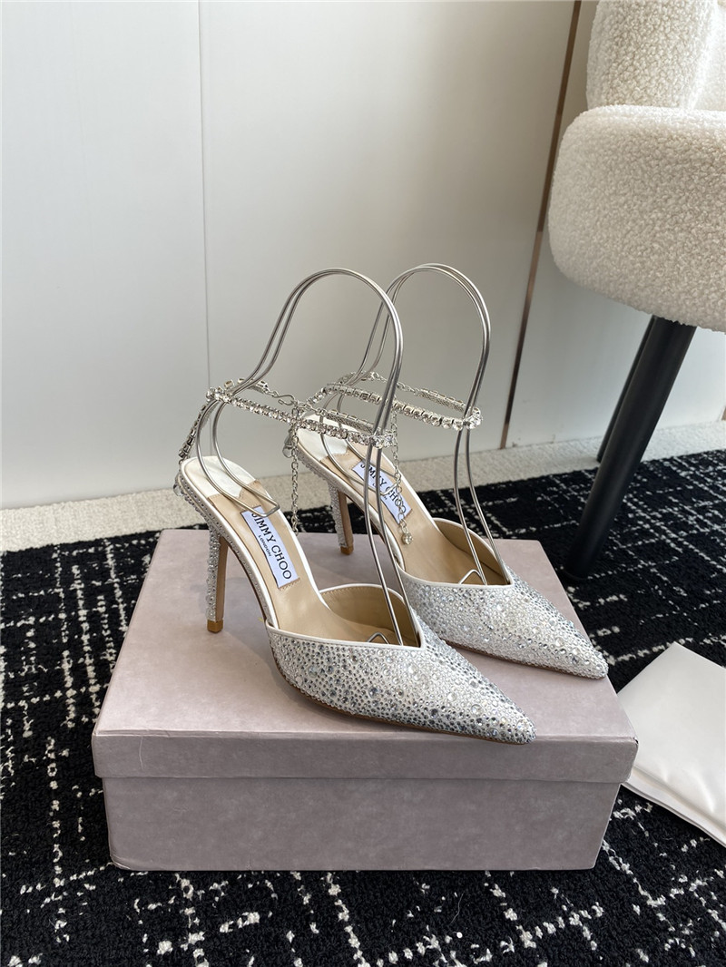 Best Replica Jimmy Choo Square Buckle Drill Point Half Drag - Colareps