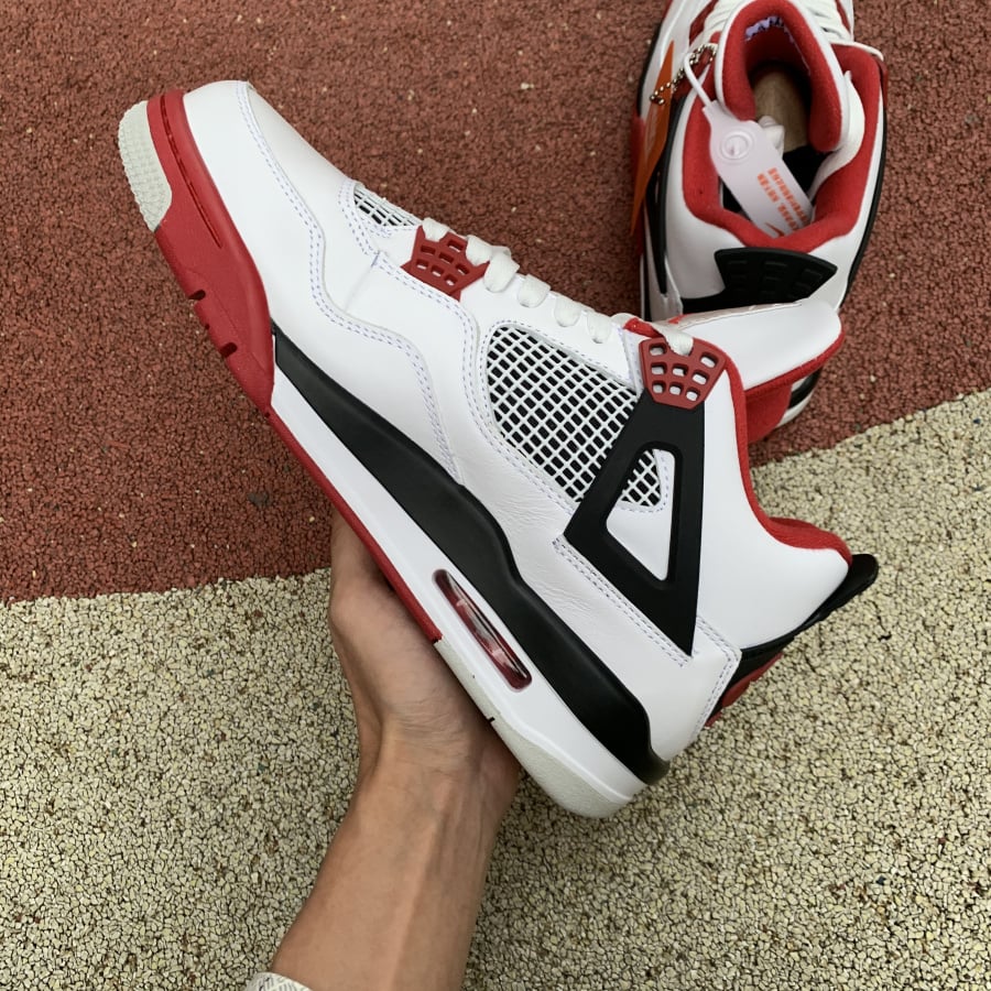 Best Replica Air Jordan 4 Retro Fire Red Extended Size - Colareps