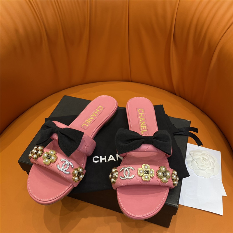 Best Replica chanel embroidered logo slippers - Colareps