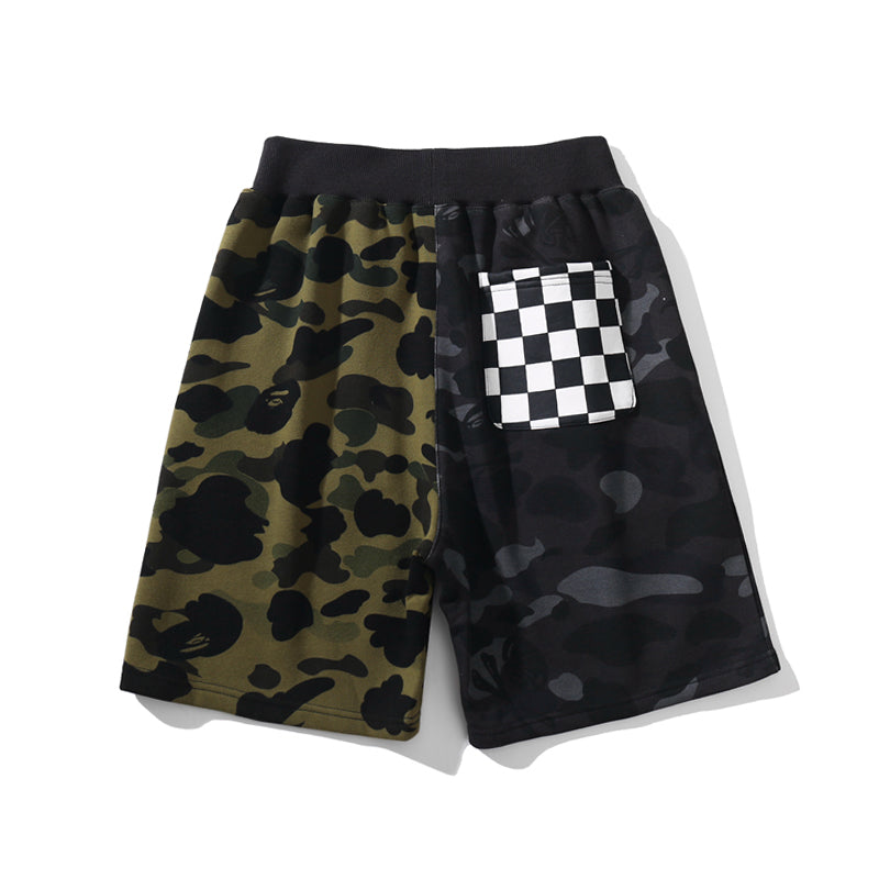 Best Replica BAPE Shorts Shark Camo Green Black Pants HDCP8716 - Colareps