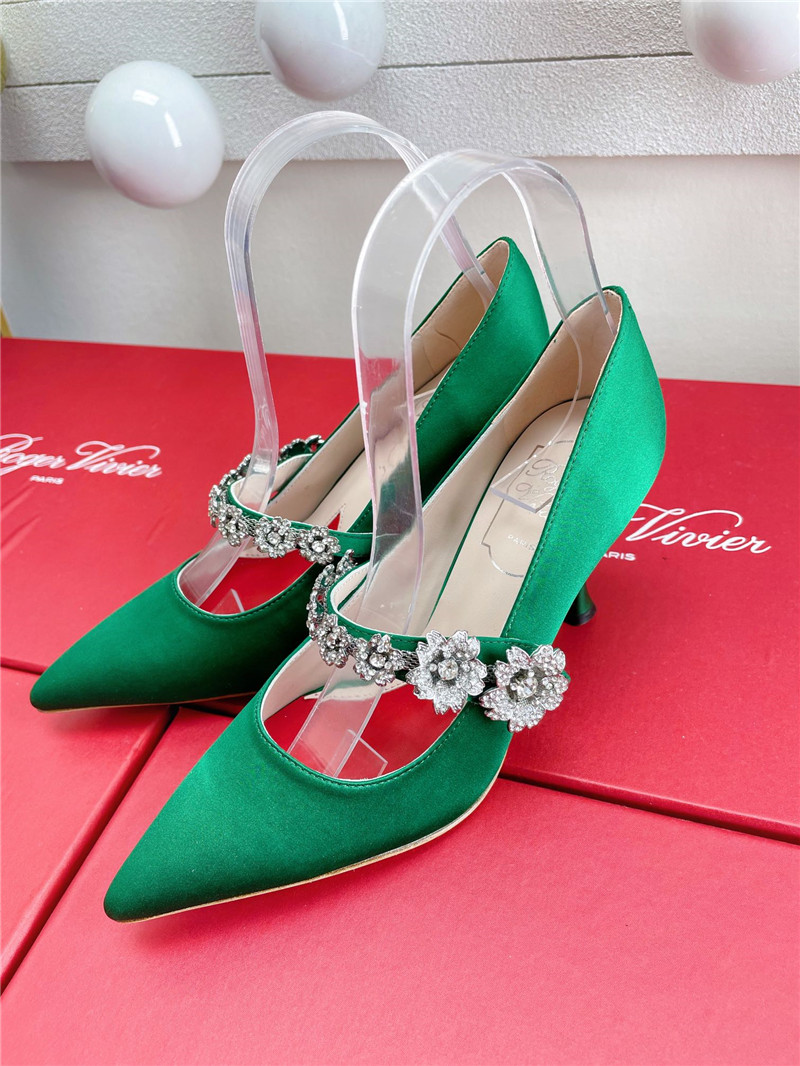 Best Replica Roger vivier Dupes wedding shoes snow diamond series high heels - Colareps