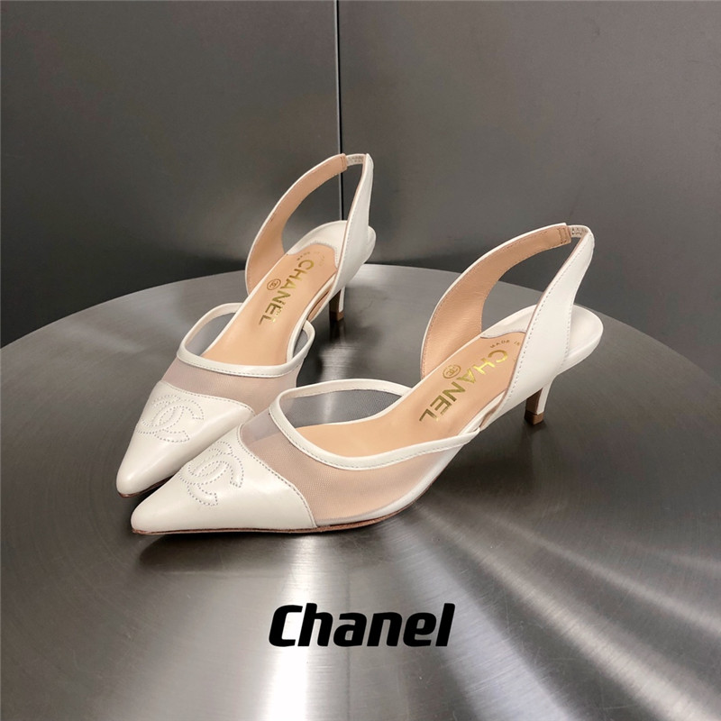 Best Replica chanel mesh pointed toe cat heels - Colareps