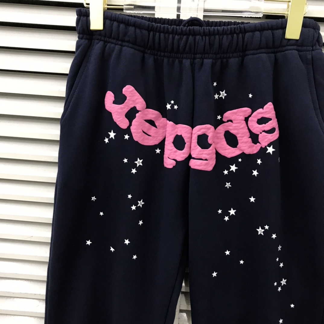 Best Replica Teenage girls pink letters diffuse star foam print sweatpants - Colareps