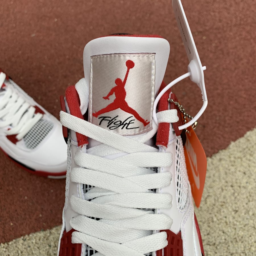 Best Replica Air Jordan 4 Retro Fire Red Extended Size - Colareps