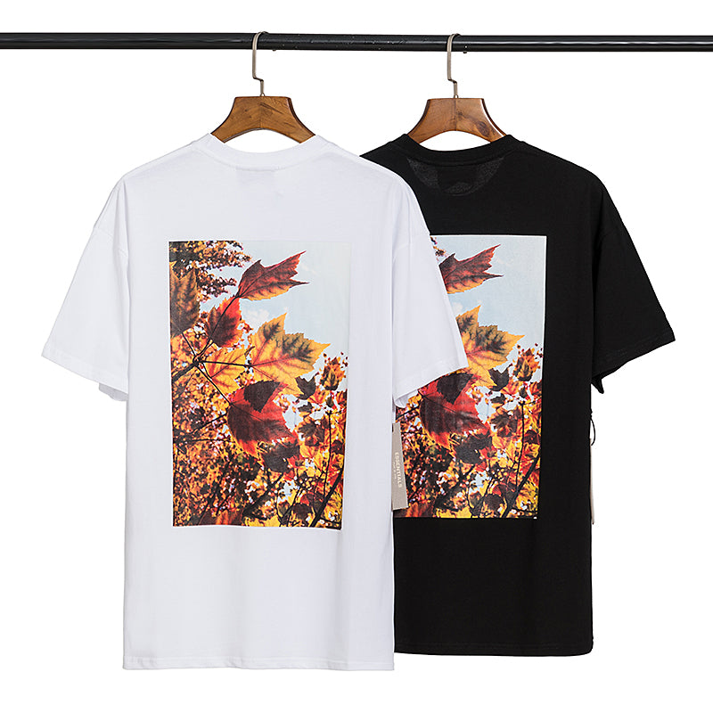 Best Replica Fear of God Replica Essentials Sunset Maple Leaf Cotton T Shirt 930 - Colareps