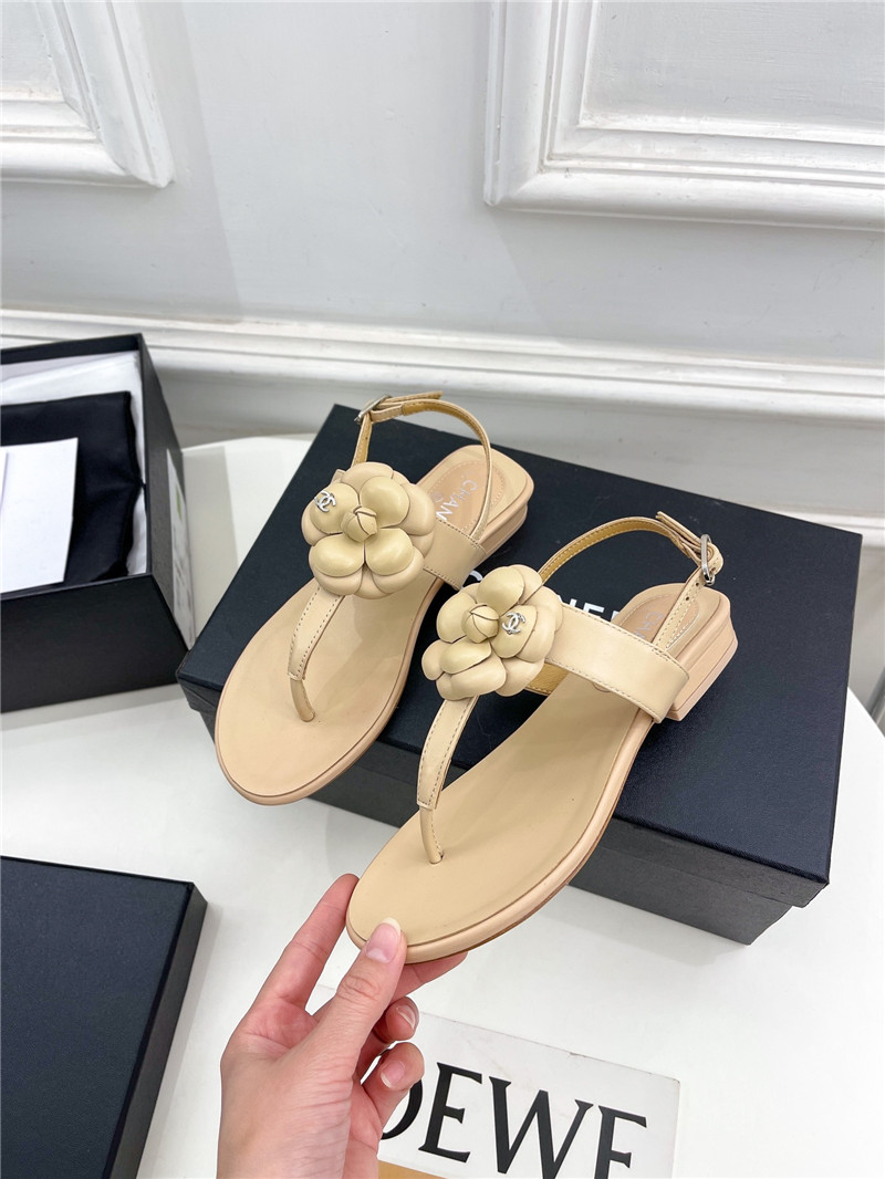 Best Replica Chanel counter catwalk style camellia sandals - Colareps
