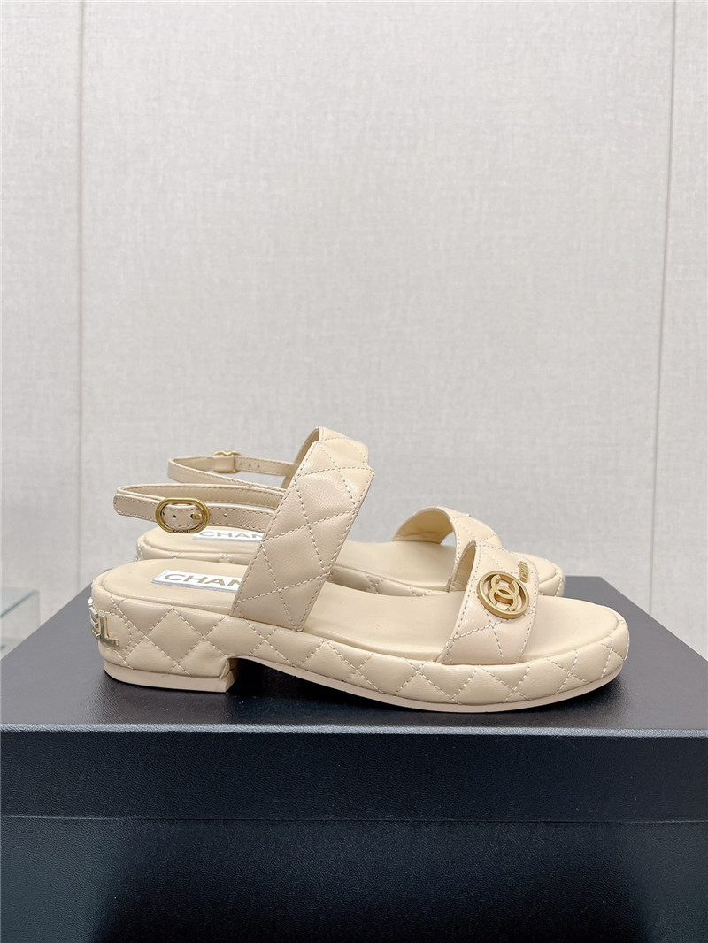 Best Replica chanel rhombus platform chunky heel sandals - Colareps