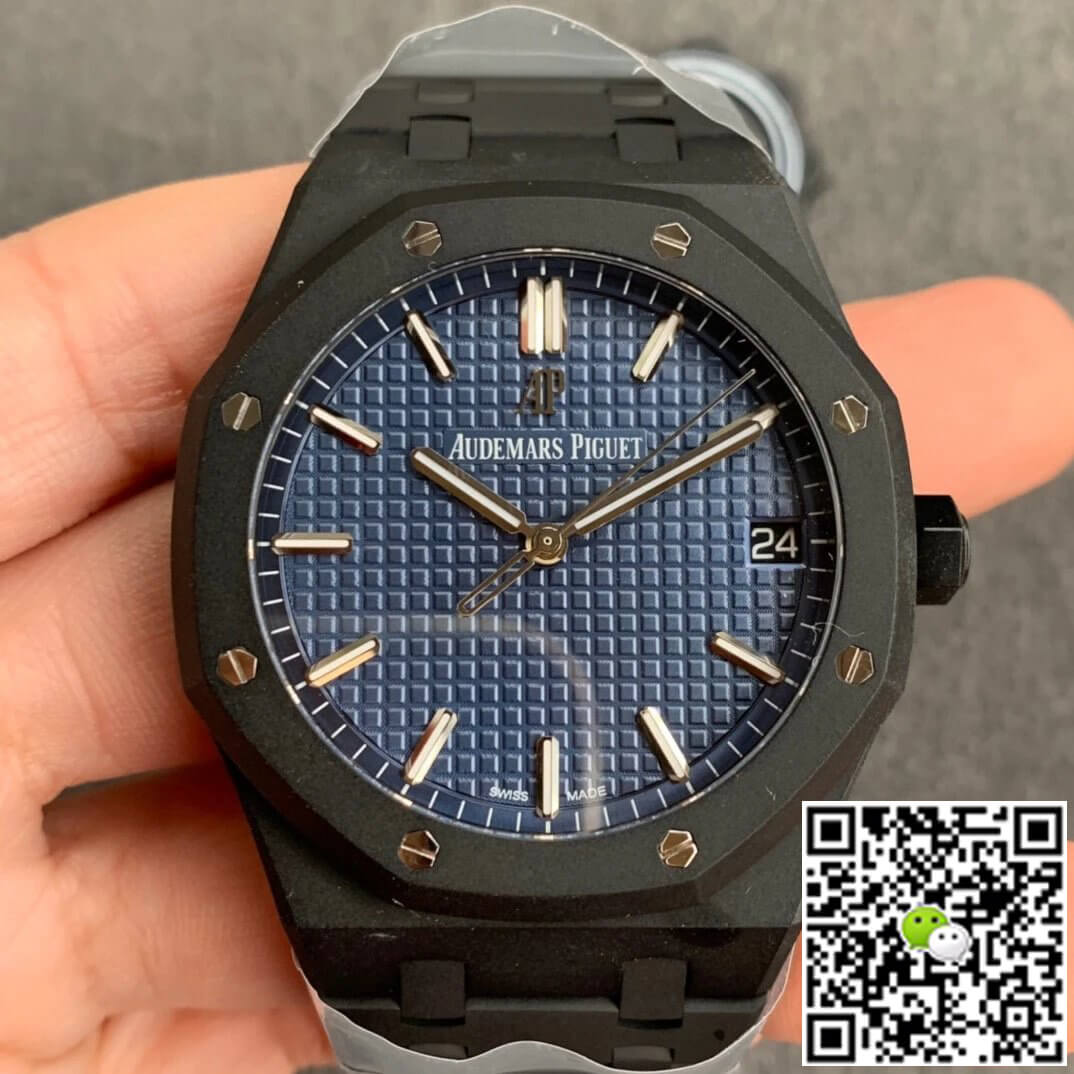 Best Replica Replica Audemars Piguet Royal Oak 15500 DLC Version 1:1 Best Edition ZF Factory Blue Dial - Colareps