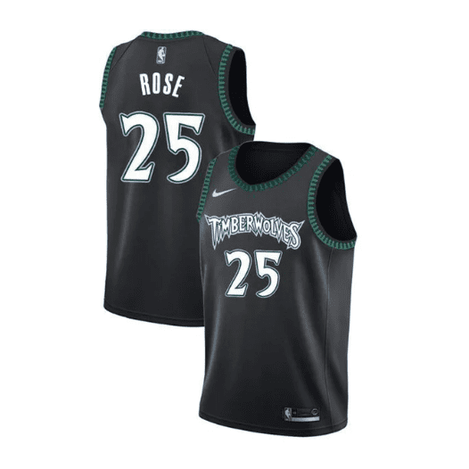 Best Replica DERRICK ROSE MINNESOTA TIMBERWOLVES THROWBACK JERSEY - Colareps