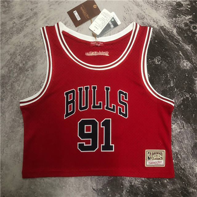 Best Replica DENNIS RODMAN CHICAGO BULLS WOMEN'S CROP TOP THROWBACK JERSEY - Colareps