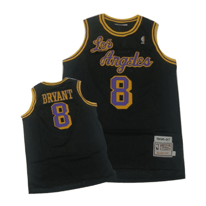 Best Replica KOBE BRYANT #8 LOS ANGELES LAKERS BLACK THROWBACK JERSEY - Colareps