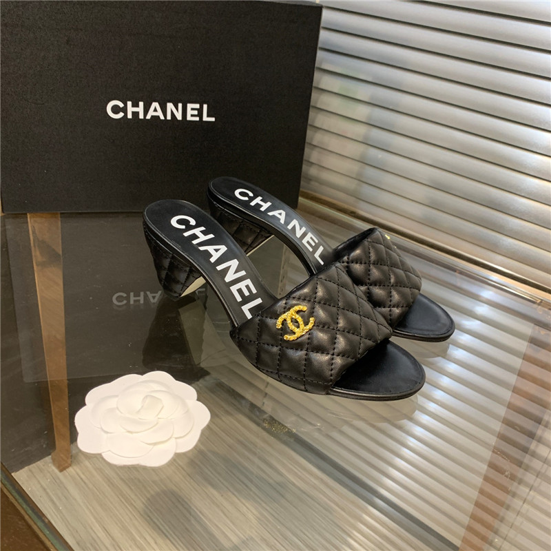 Best Replica chanel chunky heel slippers - Colareps