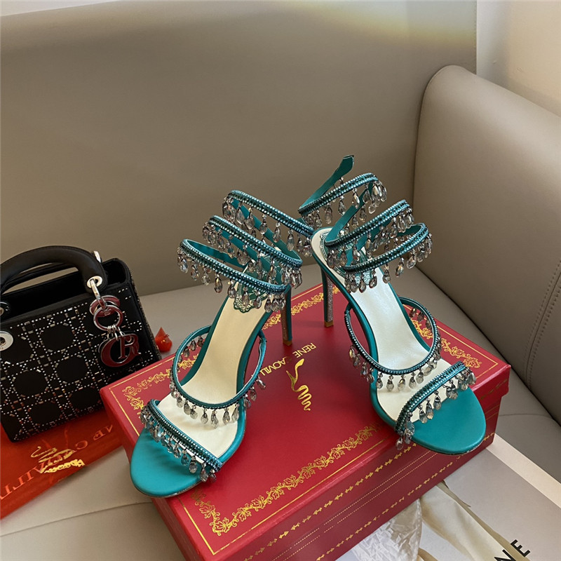 Best Replica Rene Caovilla Classic Snake Wrap Sandals - Colareps