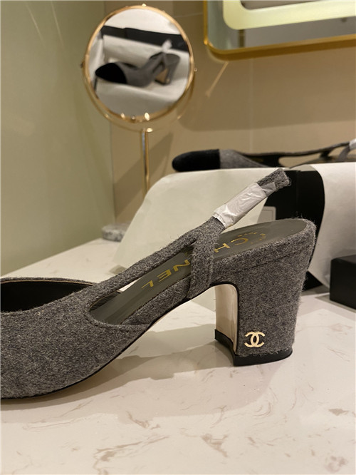 Best Replica Chanel Slingback Dupe heels sandals - Colareps