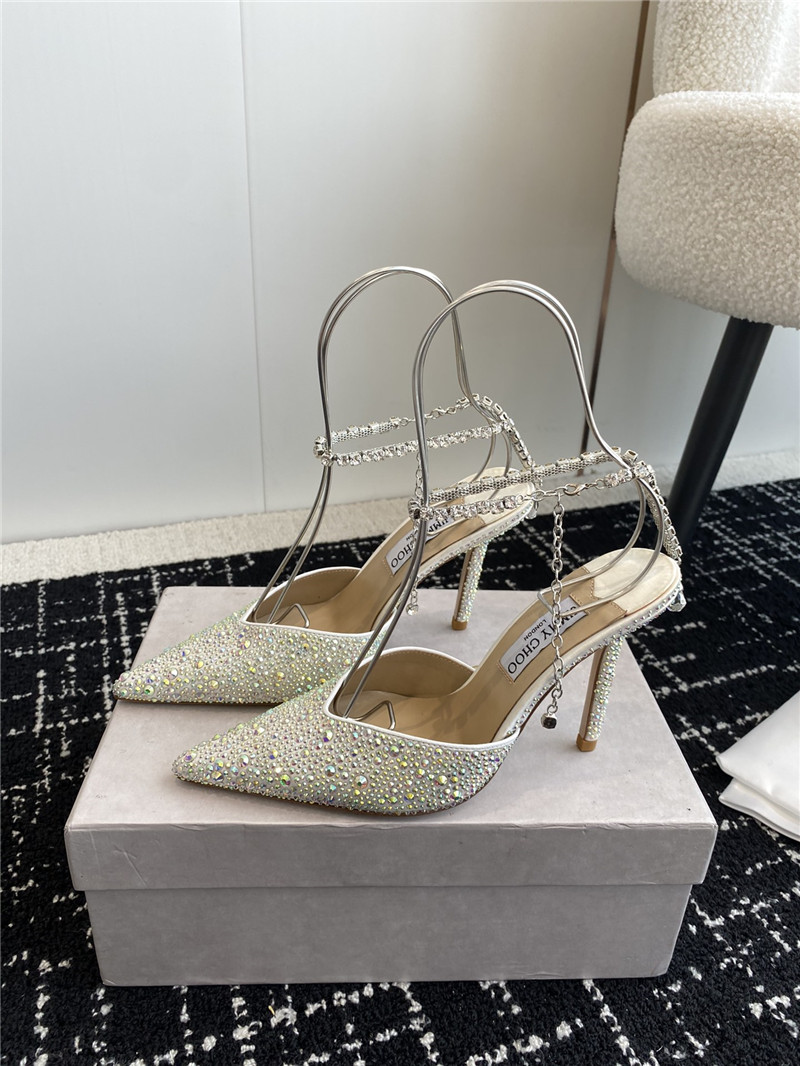 Best Replica Jimmy Choo Square Buckle Drill Point Half Drag - Colareps