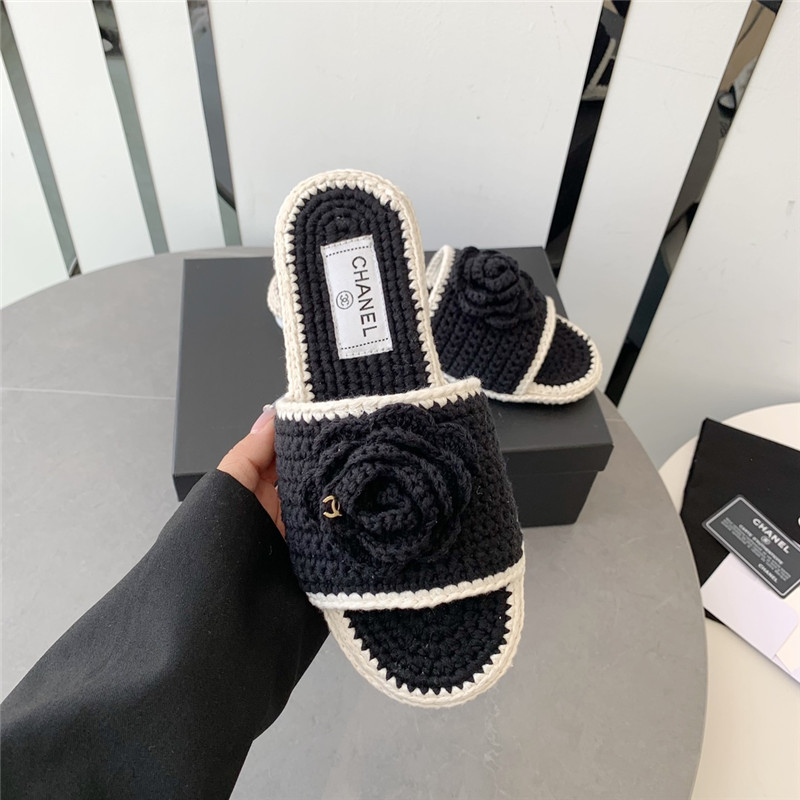 Best Replica Chanel crochet honey slippers - Colareps