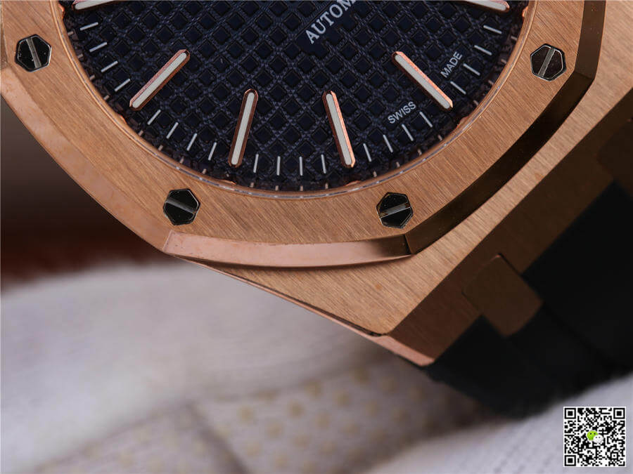 Best Replica Replica Audemars Piguet Royal Oak 15400 1:1 Best Edition Rose Gold Blue Dial - Colareps
