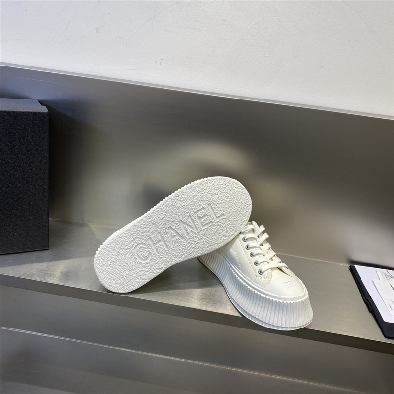 Best Replica Chanel latest full leather platform biscuit shoes - Colareps