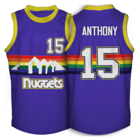 Best Replica CARMELO ANTHONY DENVER NUGGETS THROWBACK JERSEY - Colareps