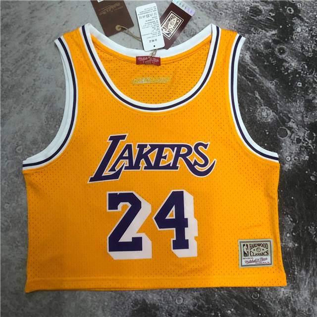 Best Replica KOBE BRYANT LOS ANGELES LAKERS WOMEN'S CROP TOP THROWBACK JERSEY - Colareps