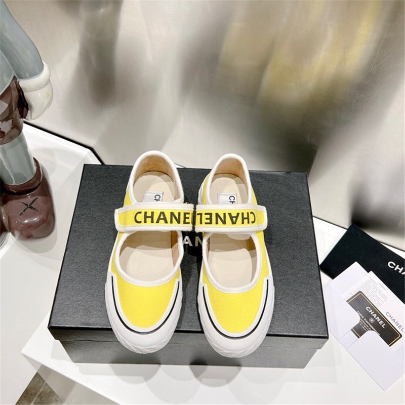 Best Replica Chanel second-hand Velcro platform canvas shoes - Colareps