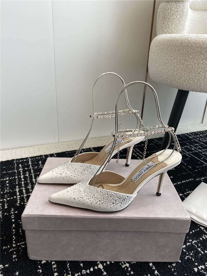 Best Replica Jimmy Choo Square Buckle Drill Point Half Drag - Colareps