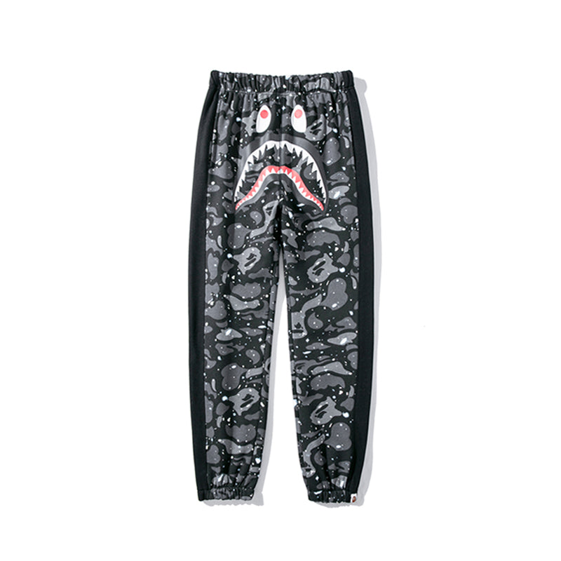 Best Replica BAPE Shark Track Pants Sweatpants Black White HDCP8735 - Colareps